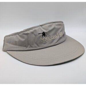 Spyglass Hill Pebble Beach Golf Adjustable Strap Back Visor Sun Shade Gray 90s